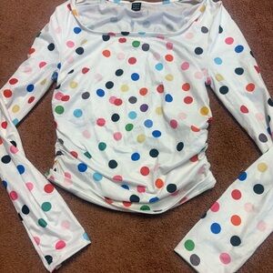 SHEIN Multicolor Polka Dot Blouse